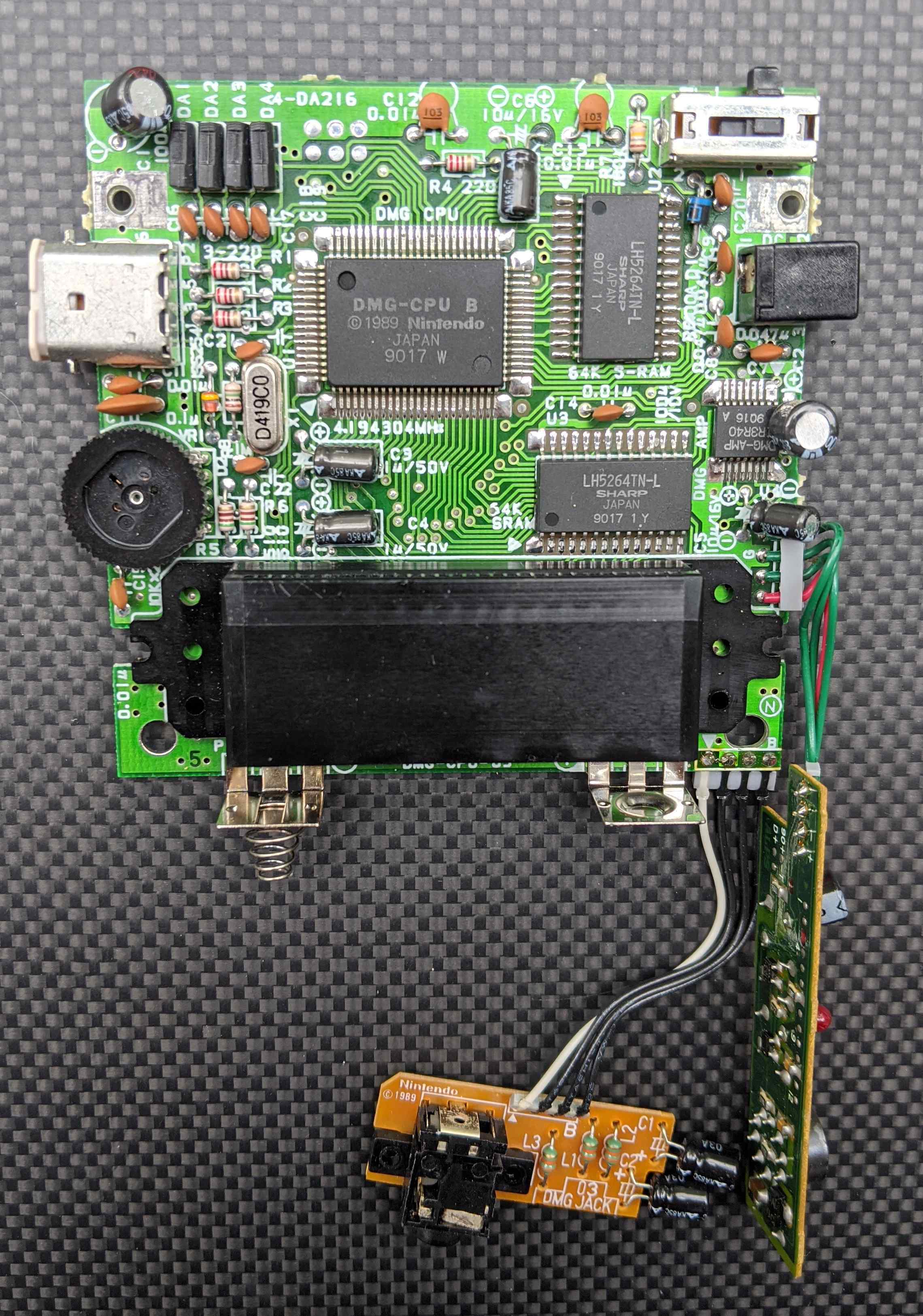 Logic board and attached daughter boards